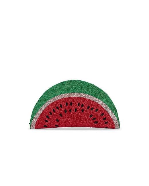 Simon Miller Red Beaded Lune Clutch