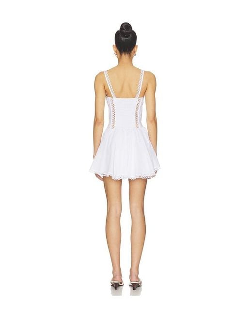 Charo Ruiz White Gardenia Short Dress