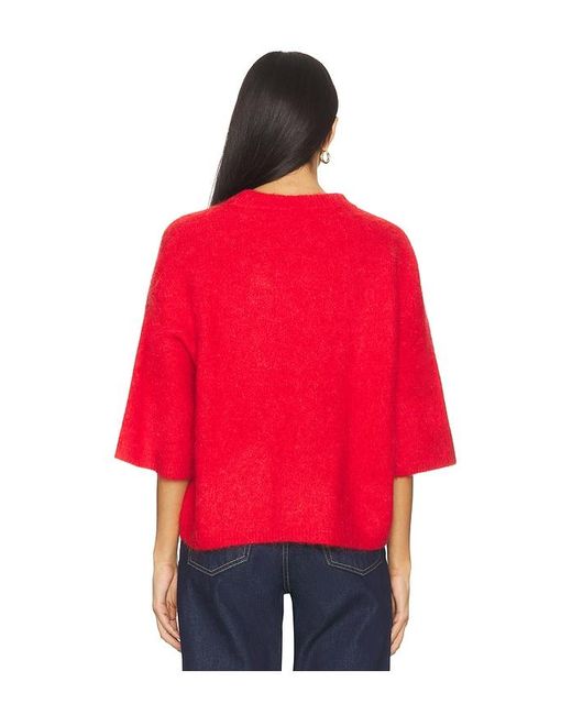 Pistola Red Micah Short Sleeve Crewneck Sweater