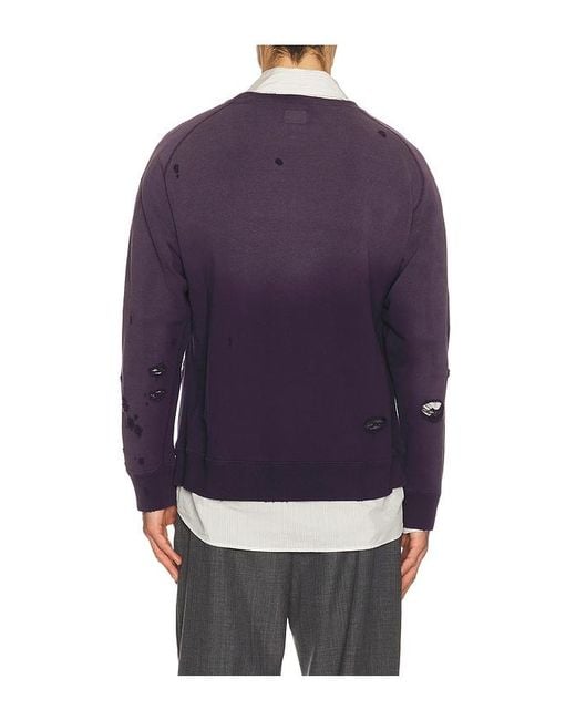 Needles Blue Deconstructed Sweatshirt for men