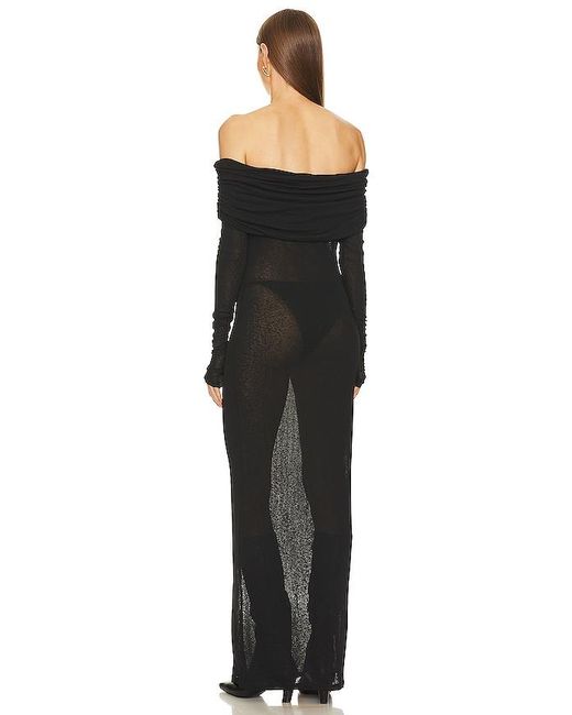 superdown Black Chantal Sheer Gown