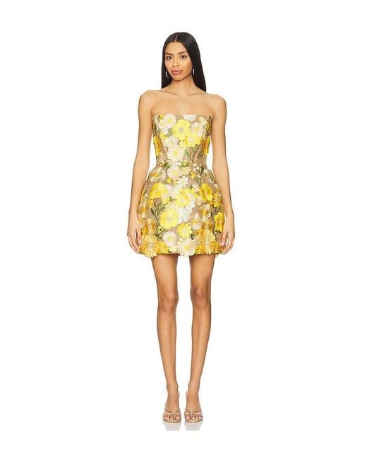 Bronx and Banco Yellow Jasmine Maraya Mini Dress