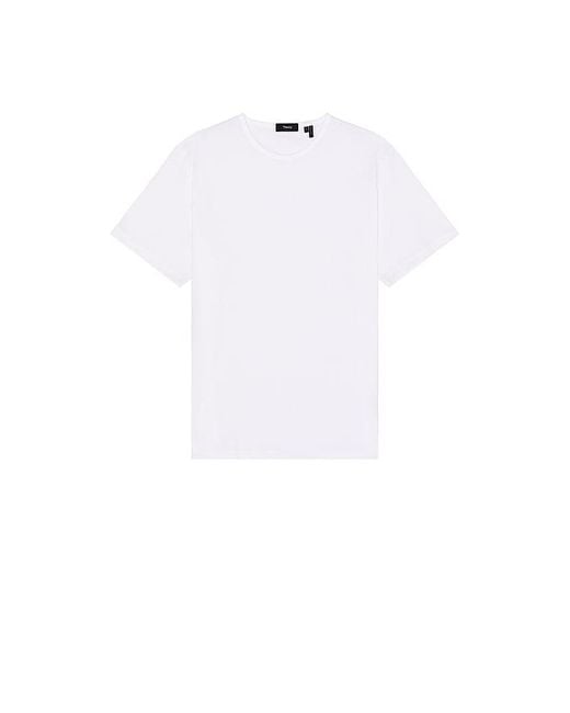 Theory White Precise Cotton Tee for men