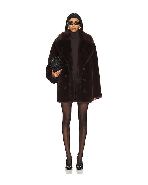 Lovers + Friends Black Wainscott Faux Fur Jacket