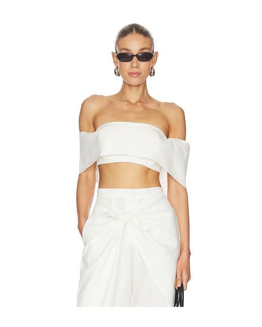 SELMACILEK White Strapless Top