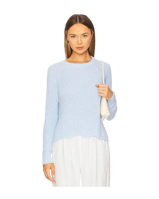 Autumn Cashmere White Scallop Shaker Sweatshirt