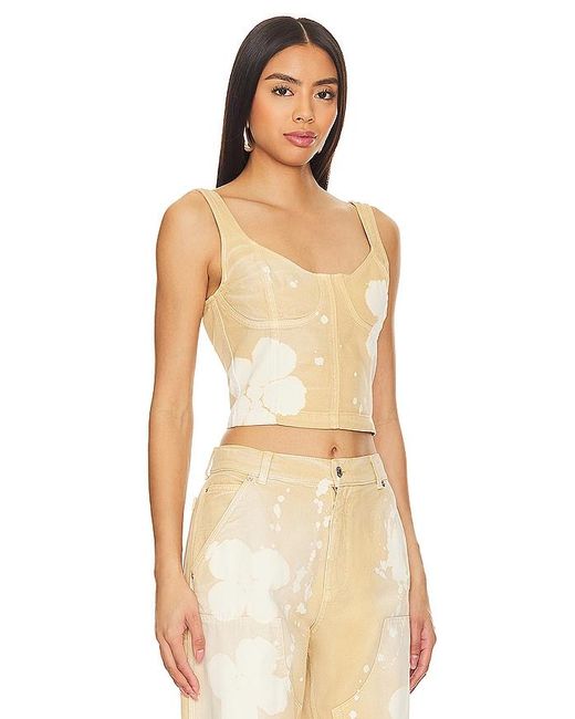 MSGM Natural Daisies Bustier Top