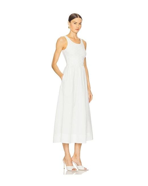 Bardot Bryony レースポプリンミディドレス White