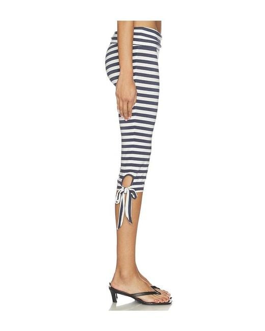 Caroline Constas Blue Bailey Capri Pants
