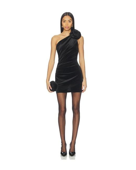 Yumi Kim Black Bardot Velvet Dress