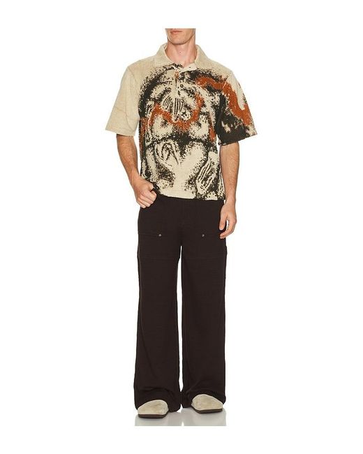 Isa Boulder Black Loop Patch Pants for men