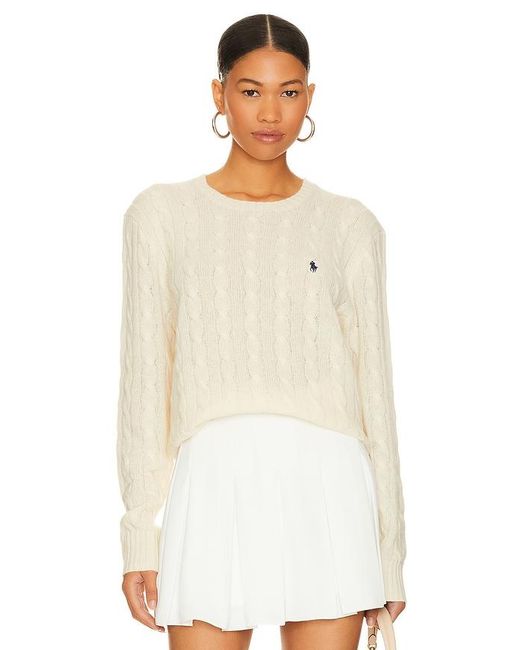 Polo Ralph Lauren Natural Cable-Knit Wool-Cashmere Sweater