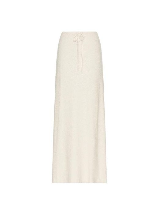 SRG White Tamilore Textured Knit Skirt