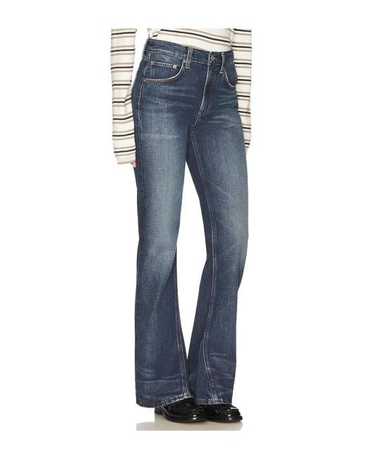 Agolde Blue Mid Rise Kick Boot Jeans