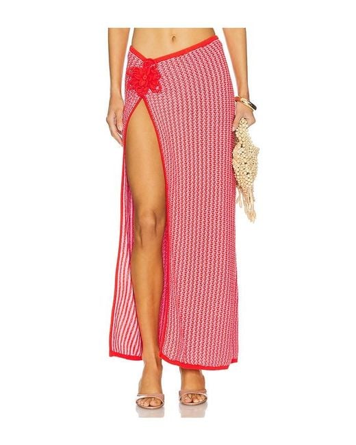 Devon Windsor Red Magnolia Skirt