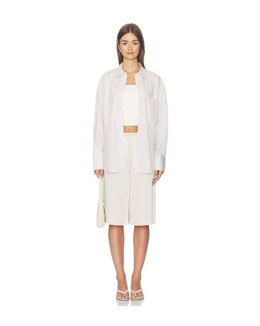 WAO White Poplin Button Up