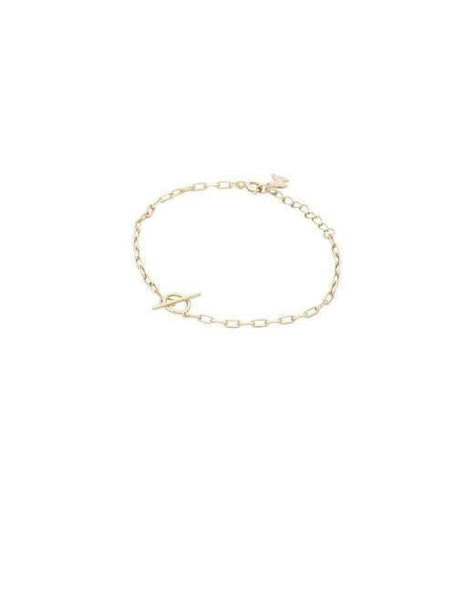By Adina Eden Black Textured Toggle Chain Bracelet