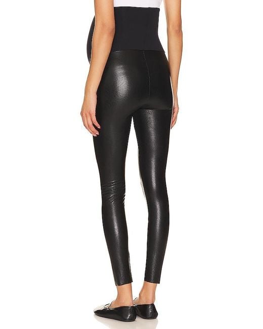 Commando Black Faux Leather Maternity Legging