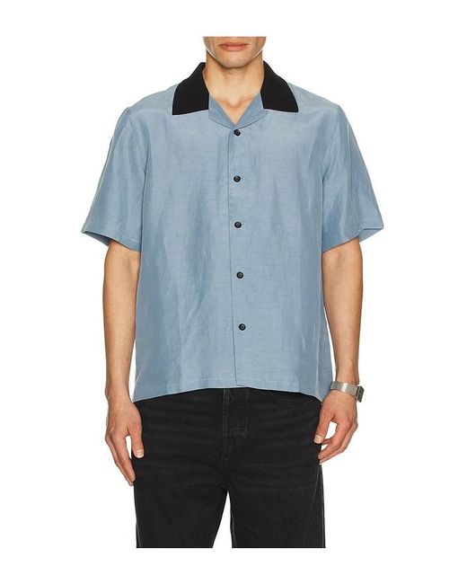 Rag & Bone Blue Avery Slub Shirt for men