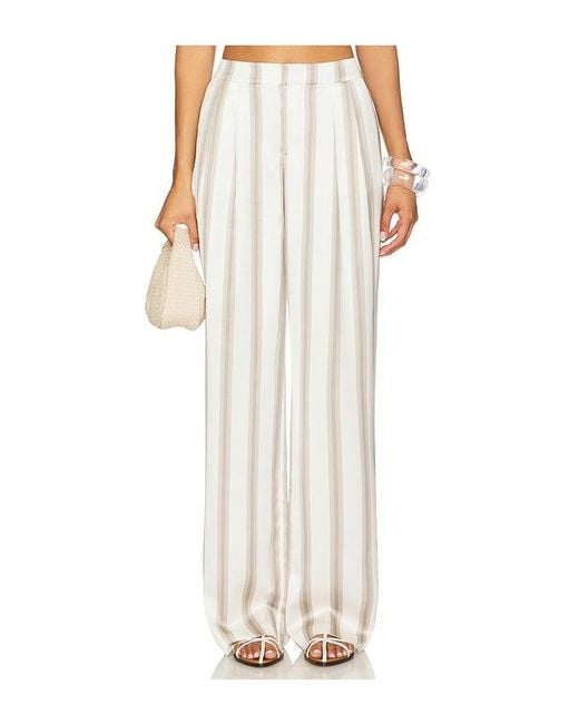 SER.O.YA White Marlowe Satin Pant