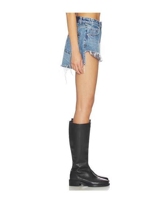 Ksubi Blue Kut Off Denim Short