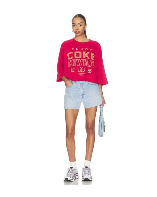 The Laundry Room Red Enjoy Coke Cowboy Horseshoe Crop Jumper