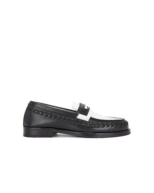 AllSaints Black Sammy Leather Loafer for men