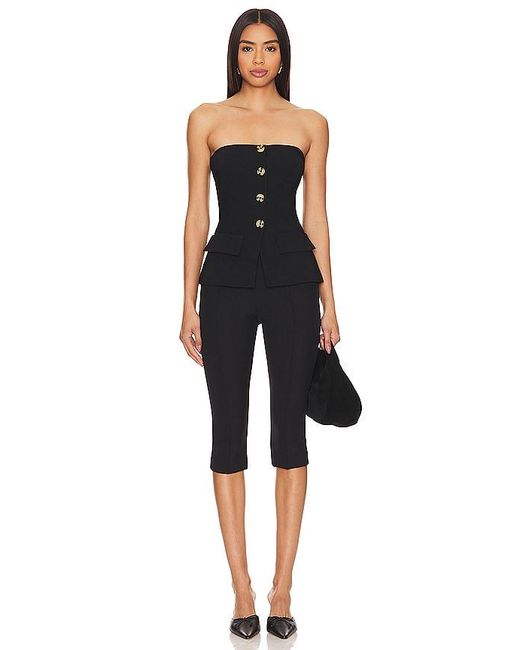 Amanda Uprichard Black X Revolve Kourt Strapless Top