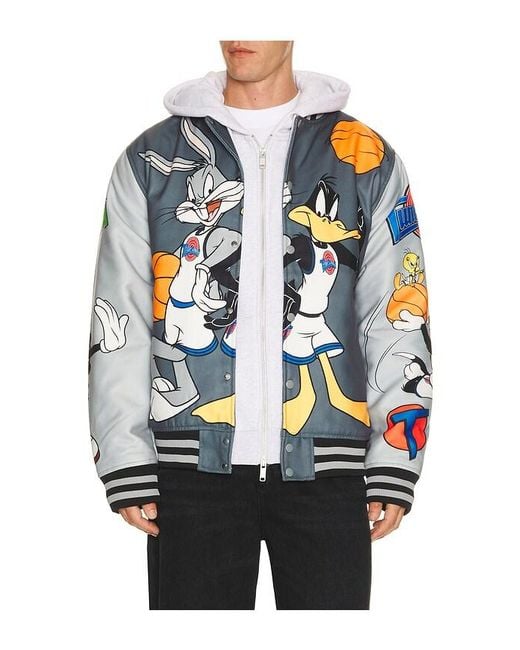 Reason Blue Space Jam Varsity Jacket for men