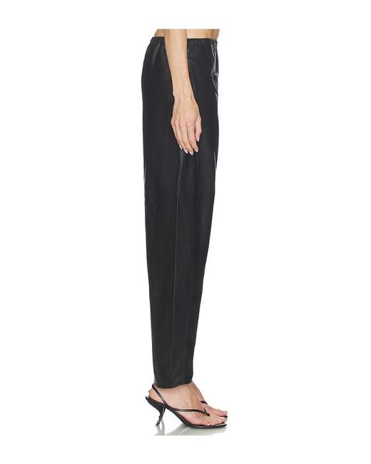 La Ligne Black Leather Barrel Leg Colby