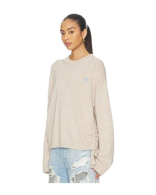 Ganni White Future Wool Mix Oversized O-Neck