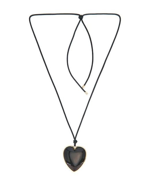 Jennifer Fisher Black Heart Pendant Long Necklace