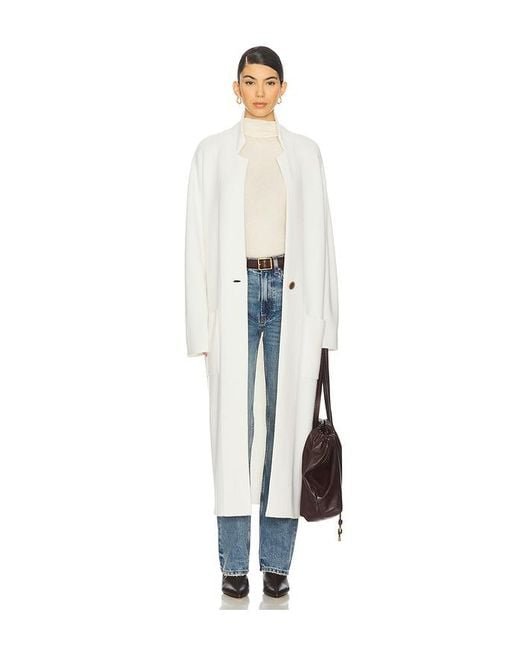Lisa Yang White Amie Cardigan Coat