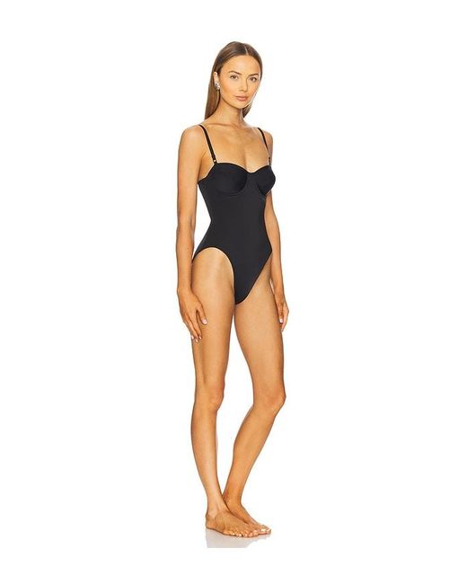 Norma Kamali Black Underwire Mio One Piece