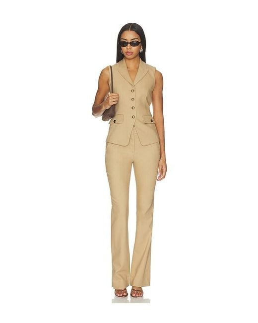 Veronica Beard Natural Corbette Pant