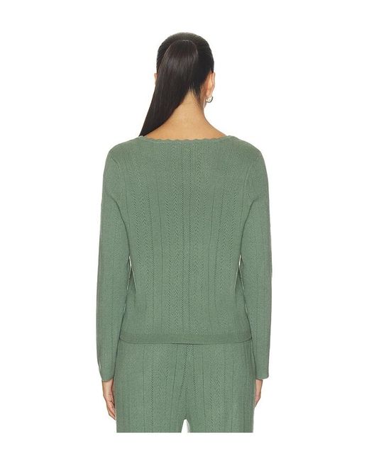 Eberjey Green Pointelle Cardigan