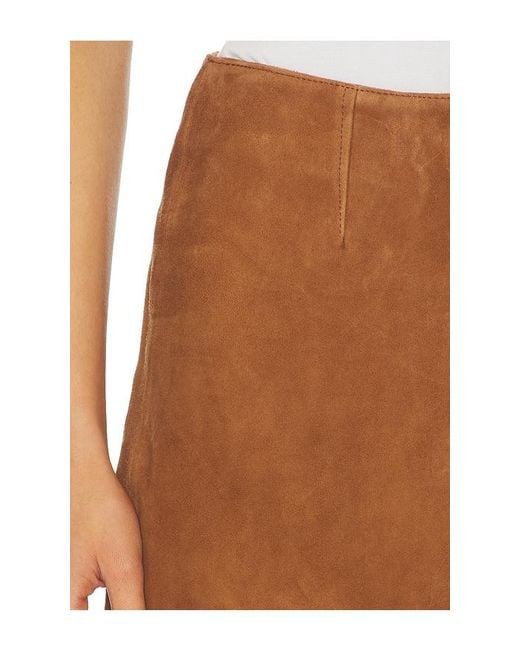 ALIGNE Brown Clemmie Suede Skirt
