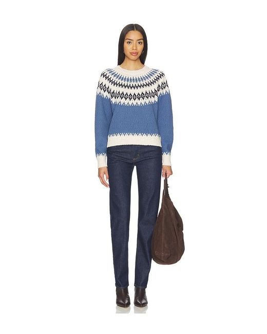 Autumn Cashmere Blue Sweater Mit Rundhalsausschnitt