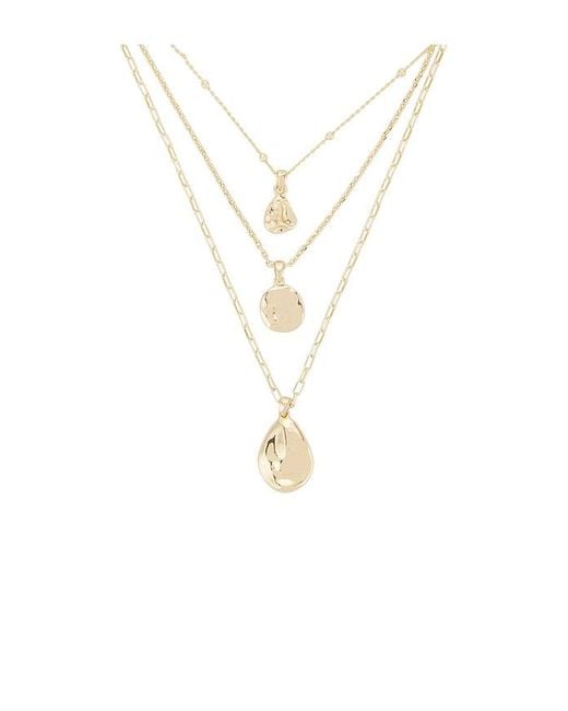 Ettika White Circle Flow Layered Necklace Set