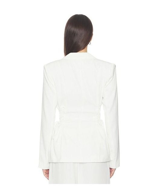 superdown White Jennifer Lace Up Blazer