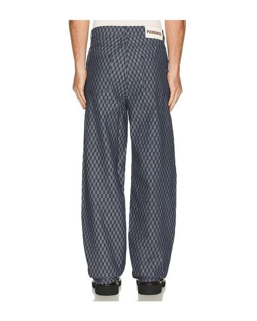 Pleasures Blue Formula Baggy Jeans for men