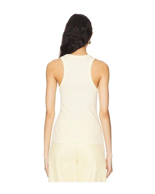 SPRWMN Natural Fitted Scoop Tank Top