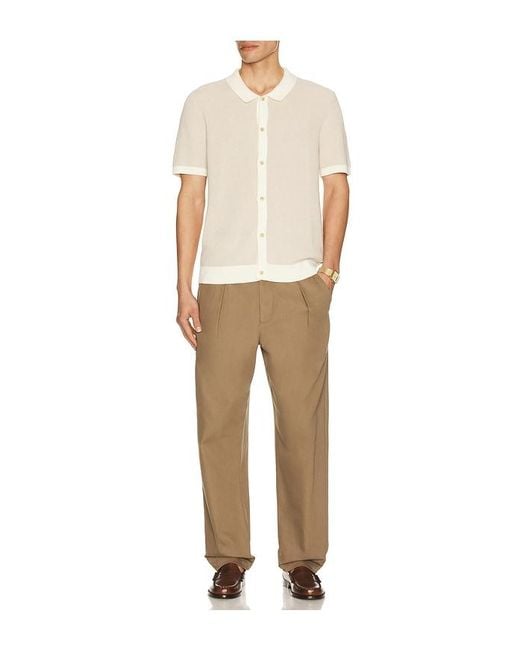 Onia Pullover-Hemd Linen in Natural für Herren