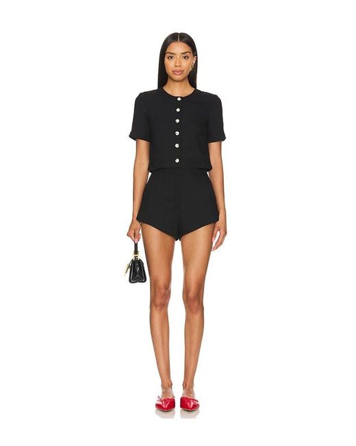 Amanda Uprichard Black X Revolve Braswell Top