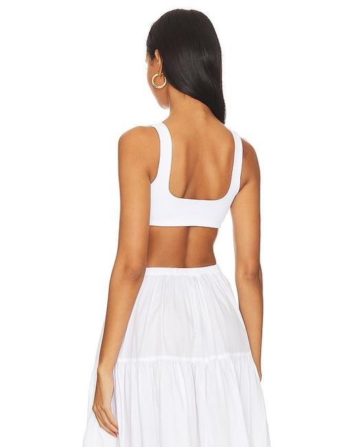 Enza Costa White Easy Bra Top