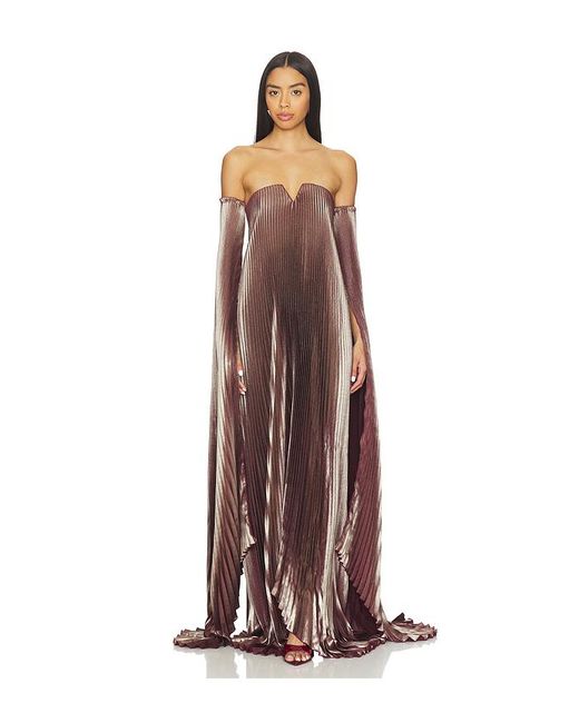 L'idée Multicolor Tie Gown With Drama Sleeves