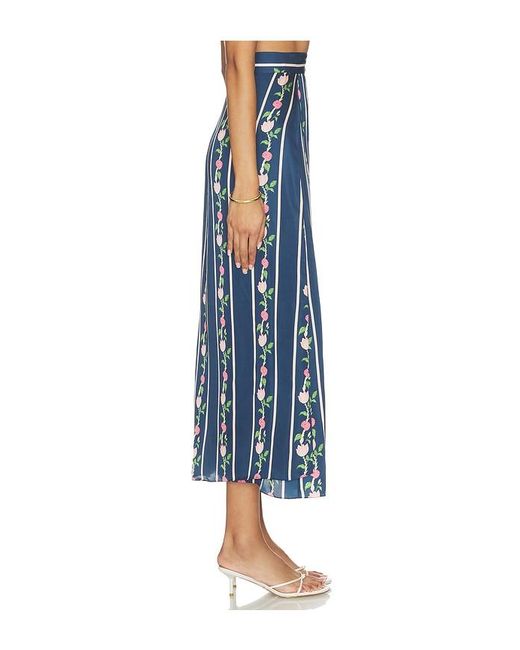 VERANDAH Blue Toran Silk Luxe Skirt