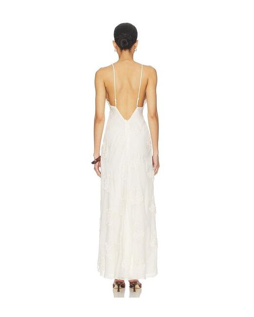 Bardot White Romaya V Neck Maxi Dress