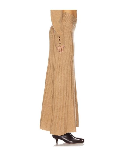 NAADAM Natural Premium Cashmino Ribbed Skirt