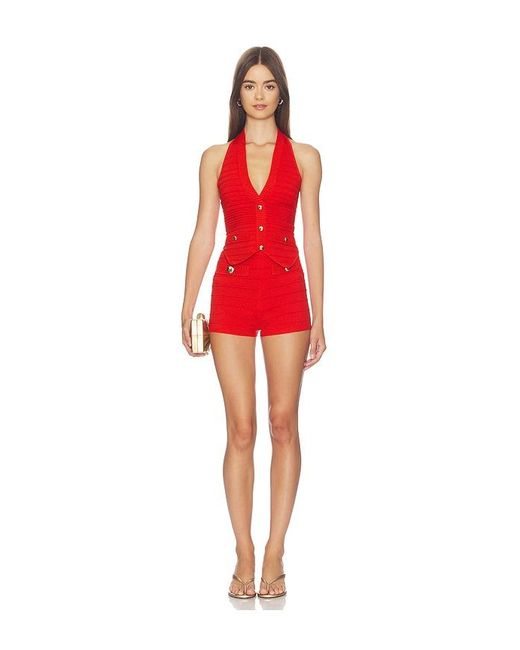 retroféte Red Tinsley Knit Vest